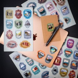 Pack de 64 stickers parcs Nationaux Américains