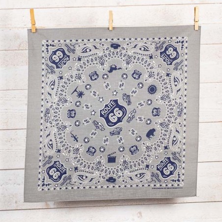 Bandana coton Route 66 - made in USA