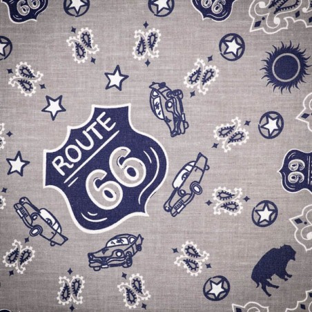 Bandana coton Route 66 - made in USA