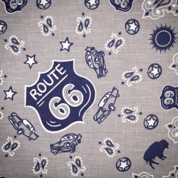 Bandana coton Route 66 - made in USA
