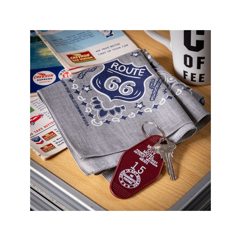 Bandana coton Route 66 - made in USA