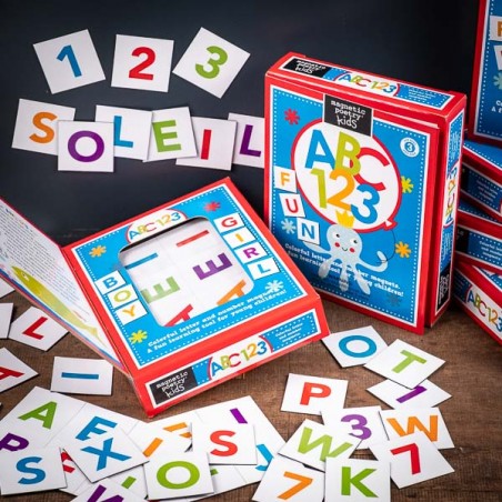 Boîte de lettres & chiffres magnétiques. ABC123 – Made in USA