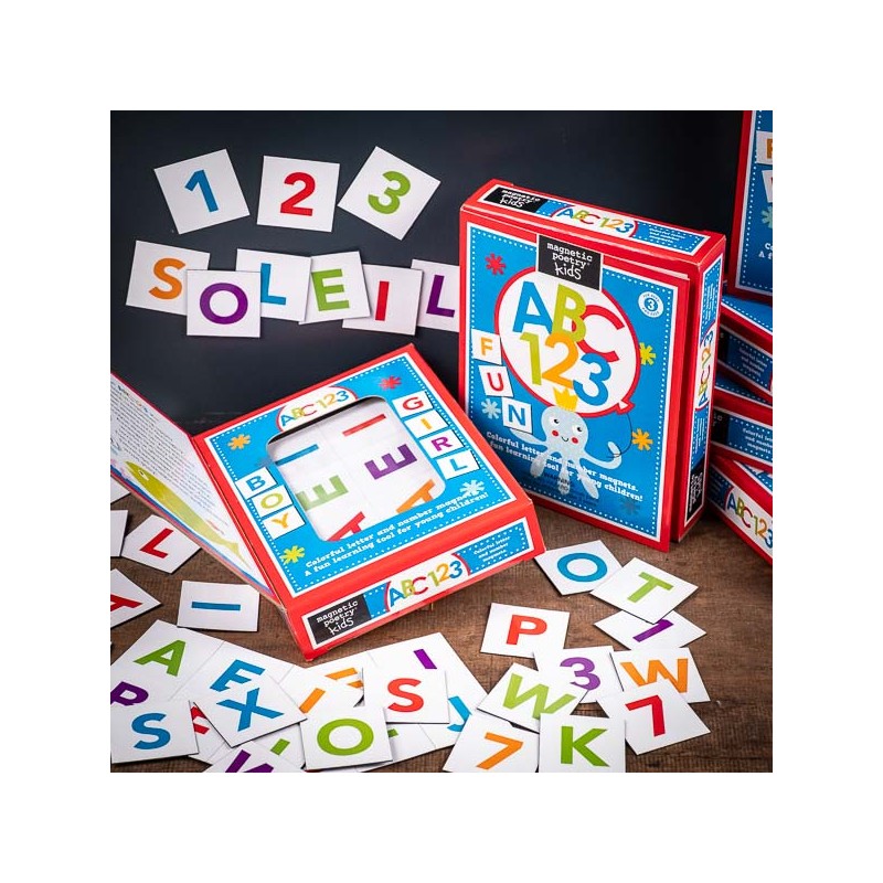 Boîte de lettres & chiffres magnétiques. ABC123 – Made in USA