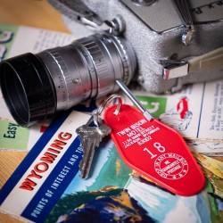 MOTEL Key tag  TWIN BISON MOTEL made in USA