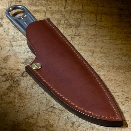 Cognac leather sheath for Ka-Bar one-piece knife