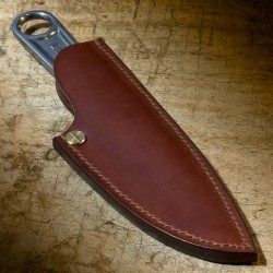 Cognac leather sheath for Ka-Bar one-piece knife