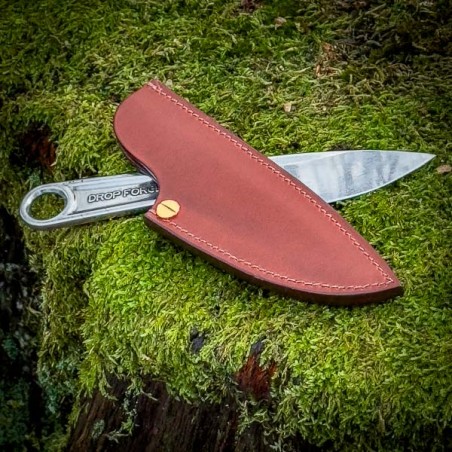 Fourreau en cuir cognac pour couteau monobloc Ka-Bar