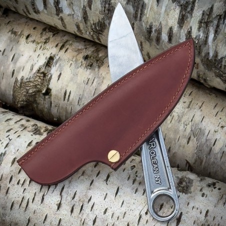 Cognac leather sheath for Ka-Bar one-piece knife