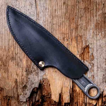Fourreau en cuir noir pour couteau monobloc Ka-Bar