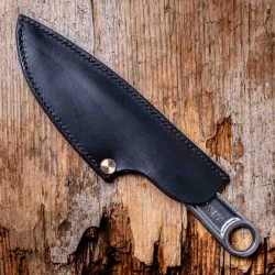 Fourreau en cuir noir pour couteau monobloc Ka-Bar