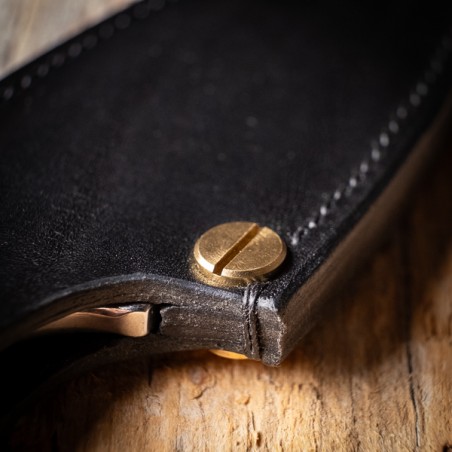 Fourreau en cuir noir pour couteau monobloc Ka-Bar