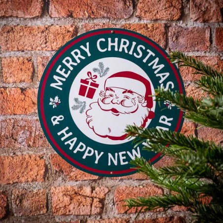 MERRY CHRISTMAS & HAPPY NEW YEAR Metal Sign - made in USA