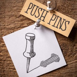 ALUMINIUM PUSH PINS - BOX OF 20