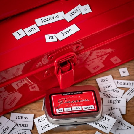 Boîte de mots magnétiques. Théme Passion – Made in USA
