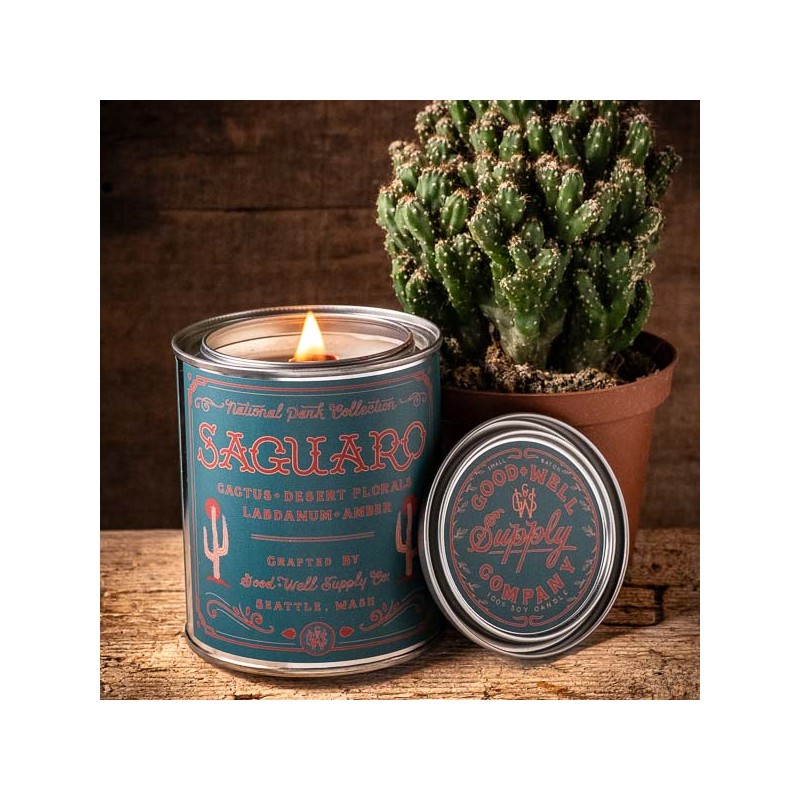 Bougie parfumée en boîte métal 14oz – SAGUARO