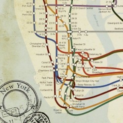 New York  subway map ART PRINT