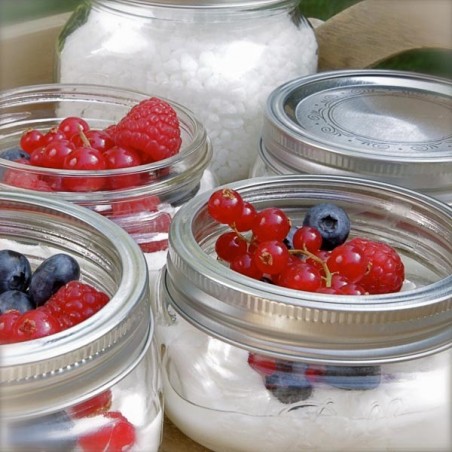 Ball 16oz Wide Mouth Mason Jars (Silver Vacuum Seal Lid) - 12/Case, Clear Type III 86 mm