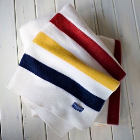 Revival Stripe Wool Throw - White Multi