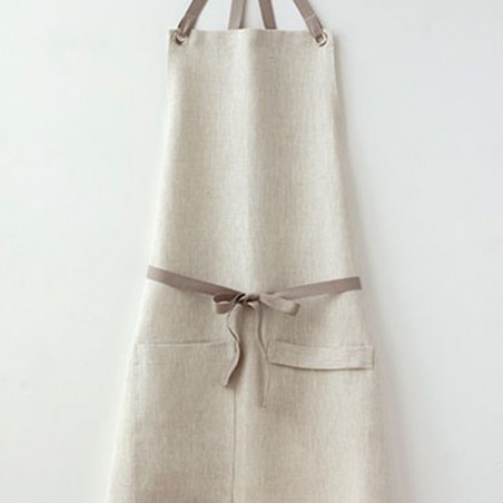 KITCHEN APRON - OATMEAL - made in USA