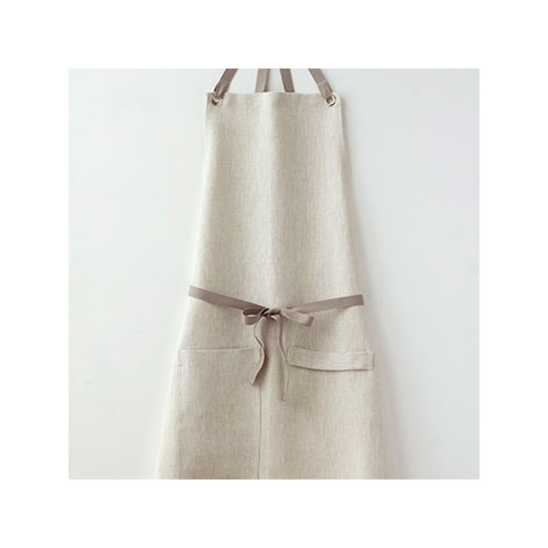 KITCHEN APRON - OATMEAL - made in USA
