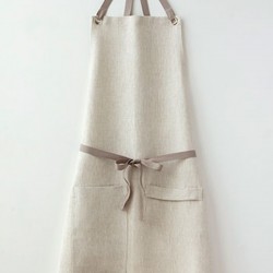 KITCHEN APRON - OATMEAL - made in USA