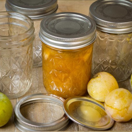 Ball 8 oz Quilted Crystal Jars with Bands