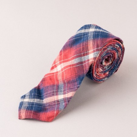 TIE RED INDIGO PLAID by TAYLOR SUPPLY Co