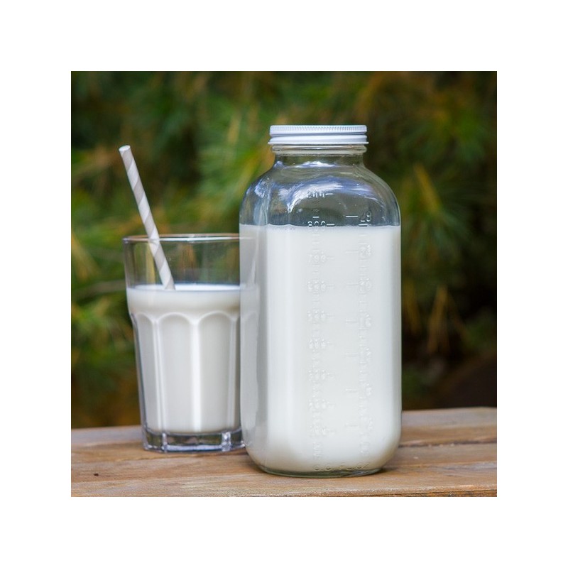 32 oz Graduated Dairy French Square Bottle