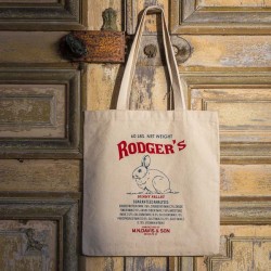 Sac  coton imprimé "RODGER'S Bunny Pellet" made in USA