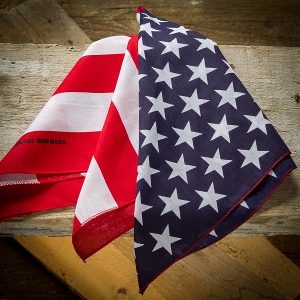 Cotton USA Flag Bandanas Traditional USA 