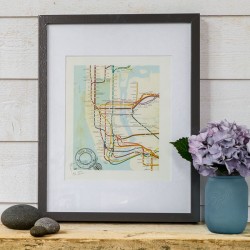 New York  subway map ART PRINT