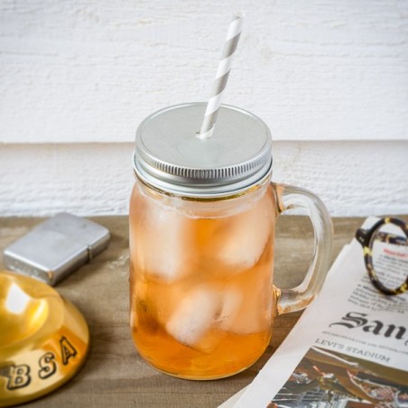 HANDLED MASON JAR  (16 oz.) - Made in USA