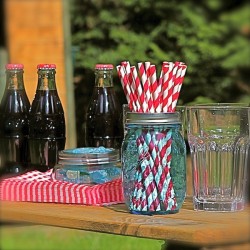 Printed paper drinking straw - made in USA