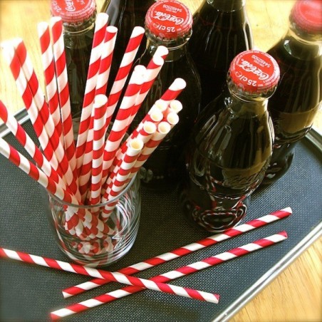 Printed paper drinking straw - made in USA