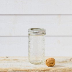 Ball 12 oz Quilted Crystal Jars with Bands