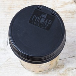 reCAP Mason Jars Flip Cap Regular BLACK - Made in USA