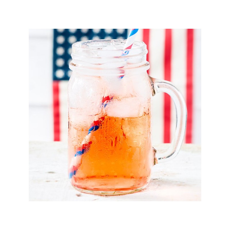 HANDLED REGULAR MOUTH MASON JAR  (16 oz.) - Made in USA