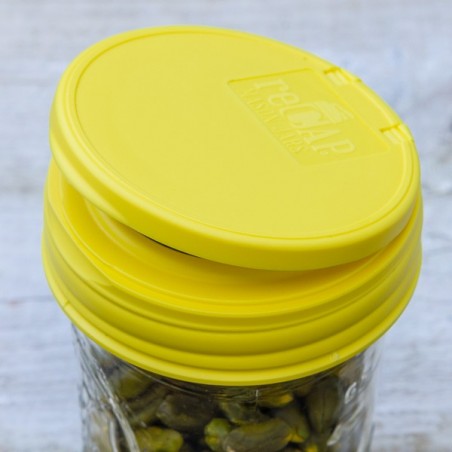 reCAP Mason Jars Flip Cap Regular YELLOW - Made in USA