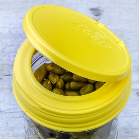 reCAP Mason Jars Flip Cap Regular YELLOW - Made in USA