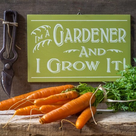 I'm A Gardener and I Grow It Hand Screened Wood Sign