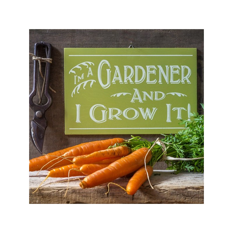 I'm A Gardener and I Grow It Hand Screened Wood Sign