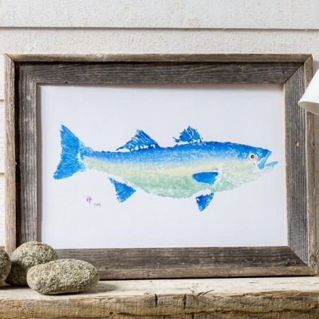 GYOTAKU print STRIPED BASS 30x45cm