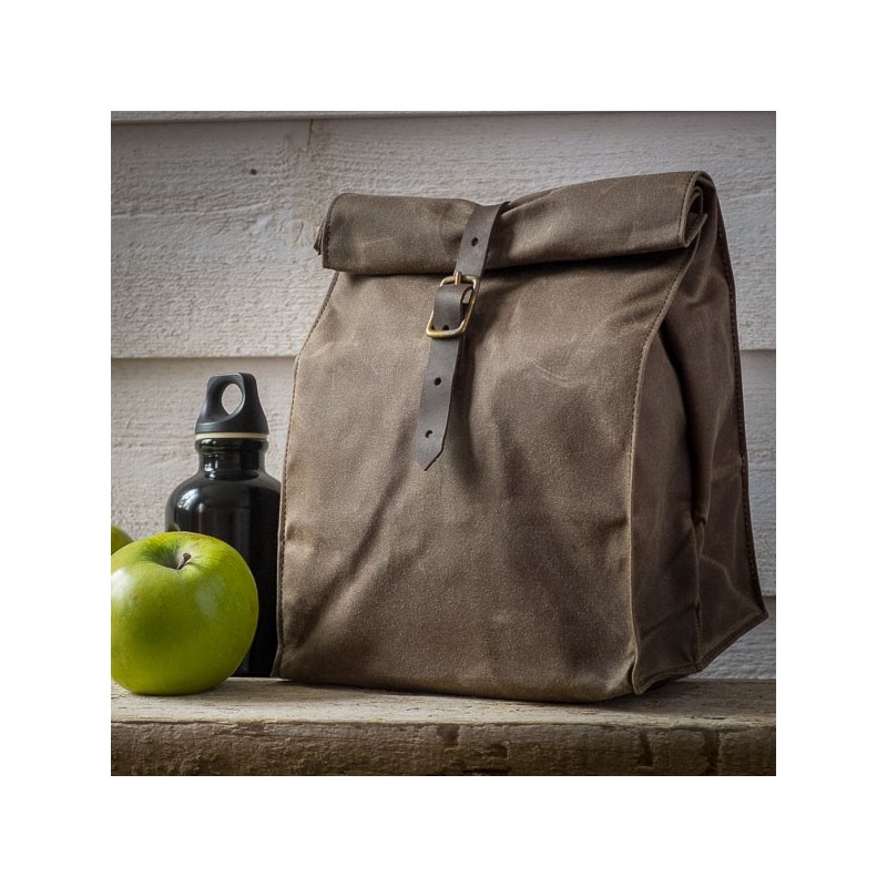 Waxed Canvas Lunch Bag Tote 4 Colors Lecomptoiramericain Waxed Canvas Lunch Bag Tote Grey Made In Usa