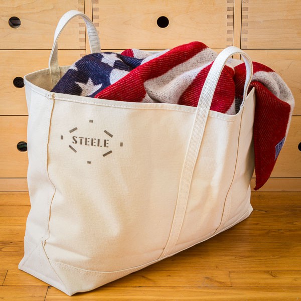 large black canvas bag