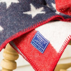 FLAG WOOL THROW by FARIBAULT made in USA