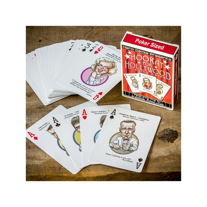 Playing Cards for Hollywood Actors fans. Made in USA