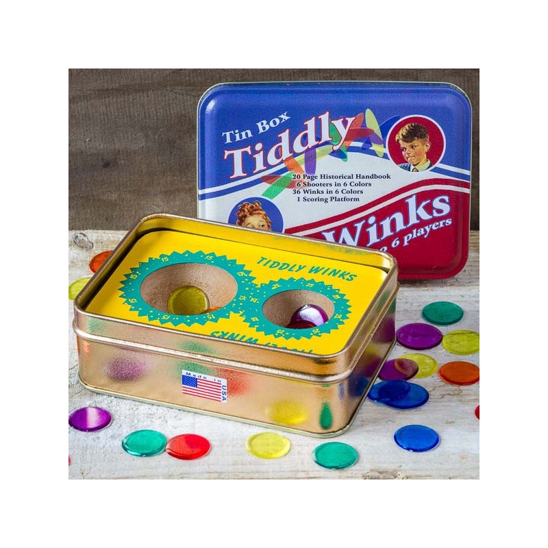 Tiddly Winks in a Classic Toy Tin made in USA