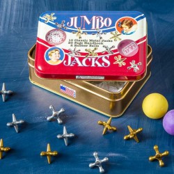 Jumbo Jacks in a Classic Toy Tin made in USA