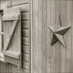 ÉTOILE AMISH EN ZINC bleu made in USA