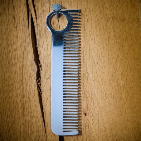 Peigne inox poli miroir CHICAGO COMB - made in USA